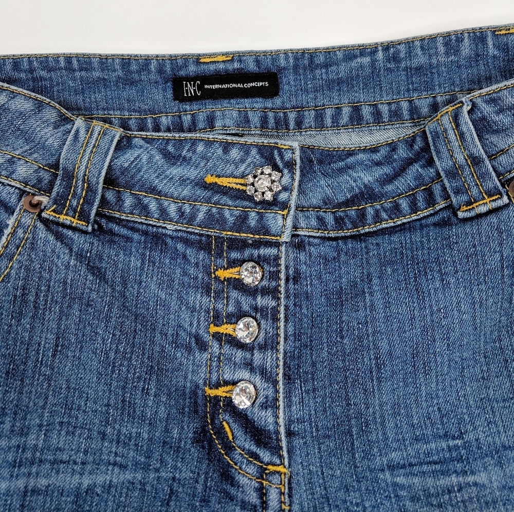 INC Distressed Cuffed Jeans - Picture 3 of 8